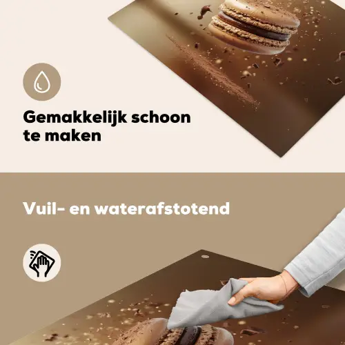 Chocolade - Macarons - Eten - Snoep Inductie beschemer met haakjes klein -ky-schoon-nl