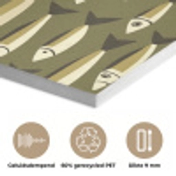 Vis - Patroon - Groen PET vilt klein 837 -closeup_NL
