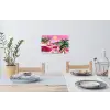 Stad - Roze - Palmbomen Muursticker klein -eettafel