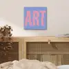 Art - Roze - Blauw aluminium wit klein -sfeer3