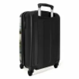 Penseelstreken - Groen - Abstract - Japandi NBS - Handbagage koffer - Volwassenen Unisex middel -achterkant