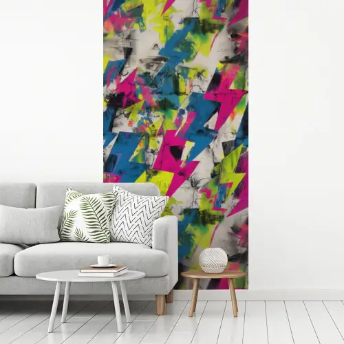 Bliksemschichten - Patroon - Marmer - Kleuren fotobehang vinyl groot -woonkamer