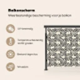 Grafisch - Patroon - Zwart Balkonbeschermer Duitsland klein 596 -specs_NL