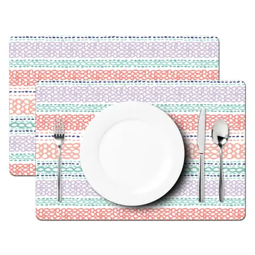 Strepen - Zomer - Kleuren Placemat vinyl groot 368 -zzsfeer2_Kitchenyeah-website