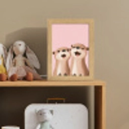 Otters - Glimlach - Bruin Light Box met kabel klein -sfeer2_kind