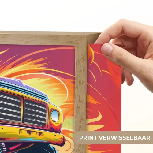 Monstertruck - Auto - Jongens - Kleurrijk Light Box met batterij (Wandlamp kind) middel -USP_websiteprintNL