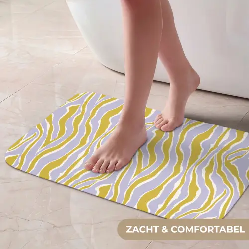 Zebra - Modern - Meerkleurig Badmat klein 997 -USP_ZachtNL
