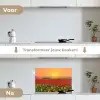 Bloemen - Landschap - Tulpen - Zonsondergang keuken achterwand spatscherm klein -voor_na_NL
