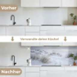 Duinen - Sneeuw - Strand - Winter - Serene keuken achterwand 2 middel -voor-na_DE
