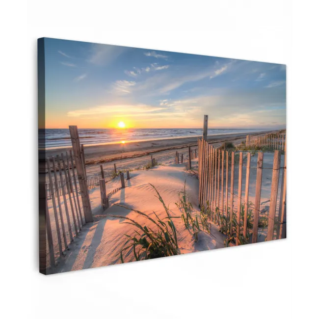Duin - Zonsondergang - Strand - Planten - Zee canvas 2cm klein -z3d