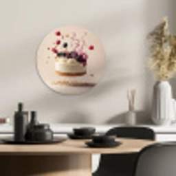Cheesecake - Eten - Roze - Taart KitchenYeah - Keuken - Wandcirkel Forex klein -sfeer2