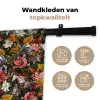 Bloemen - Vlinder - Design - Kunst - Abstract - Schilderij - Oude meesters Wandkleed katoen klein -sfeer2