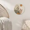 Vormen - Rond - Bladeren - Beige Akoestische PET Vilt - Rond klein -sfeer4