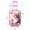 Kat - Paars - Vlinders - Bloemen Kinderkoffer - Roze klein -productfoto_formaten