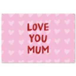 Love - Quote - Moeder - Rood tuinposter los doek groot -3d
