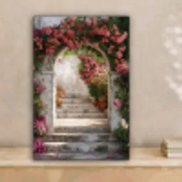 Doorkijk - Rozen - Vintage - Poort canvas 2cm klein -sfeer1