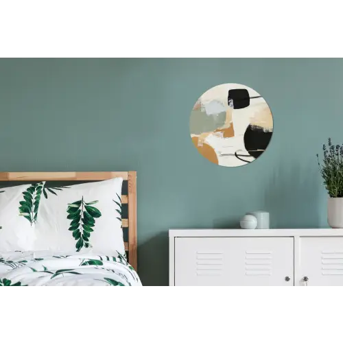Paint - Abstract - Kleuren Wandcirkel aluminium klein -slaapkamer