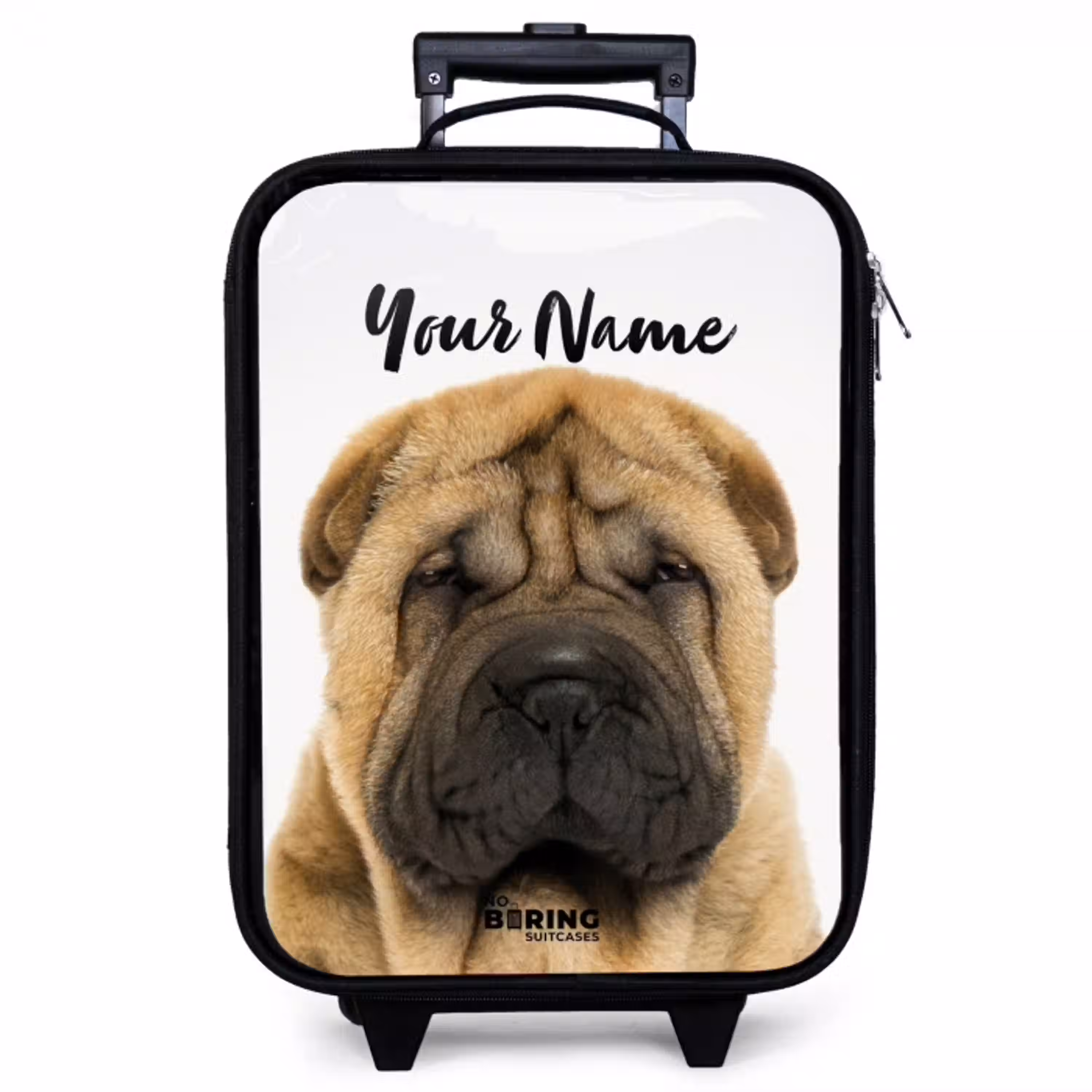 Hondje met Boos Hoofd Kinderkoffer - Zwart klein -zzz_website3d