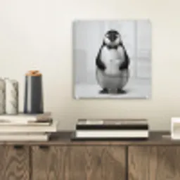 Pinguïn - WC rol - Wit plexiglas 5mm klein -sfeer1