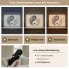 Yin Yang - Bloemen - Zwart - Wit - Vintage Light Box met batterij (Wandlamp) middel -USP_lichtkleurNL