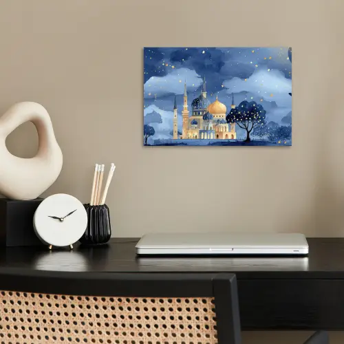 Sterrenhemel - Goud - Gedetailleerde koepels poster papier klein -sfeer1