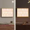 Waaier - Patroon - Perzik Light Box met batterij (Wandlamp) middel 907 -sfeer3
