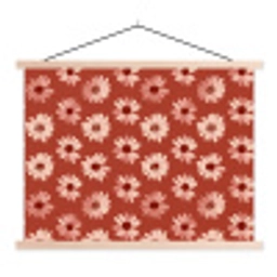 Madelief - Retro - Terracotta textielposter latten blank klein 122 -3d