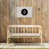 Quotes - Gelukkig - Tekst - Oh happy day Tuinposter op houten frame 2 cm dik klein -sfeer4