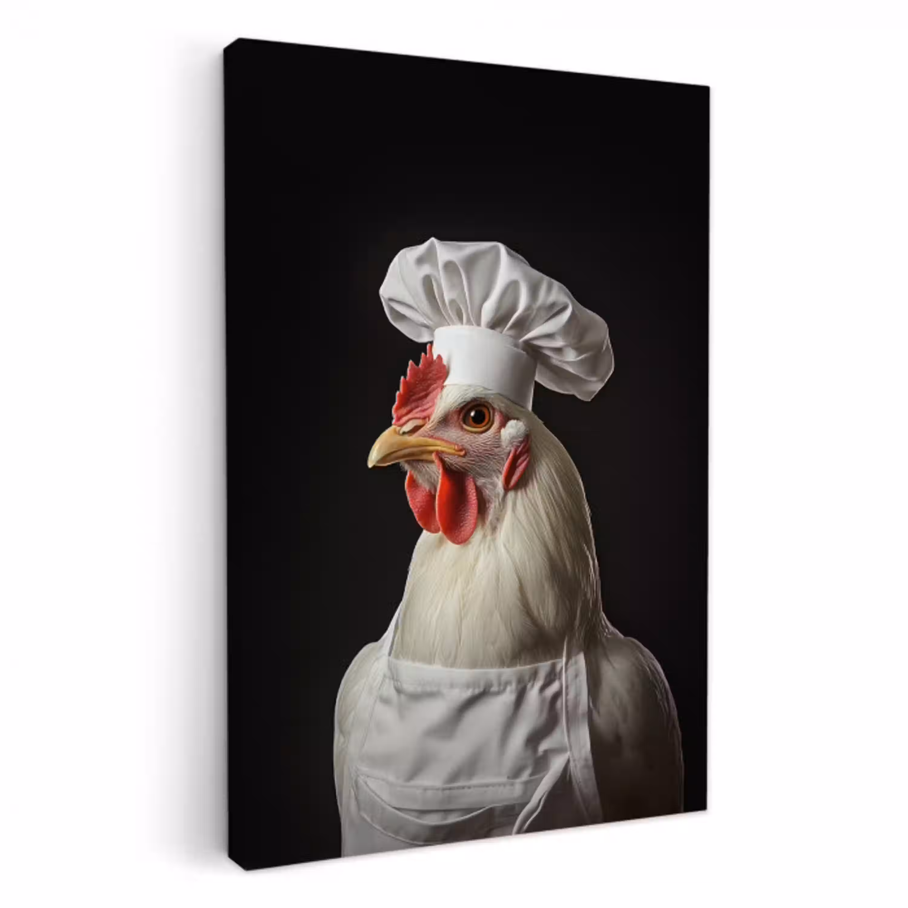 Kok - Rood - Kip KitchenYeah - Keuken - Canvas klein -3d