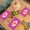 Girl power - Wolk - Roze Placemat vinyl groot -zzsfeer5_Kitchenyeah-website