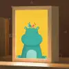 Nijlpaard - Vogels - Groen - Geel Light Box met kabel klein -zzz_3d_website