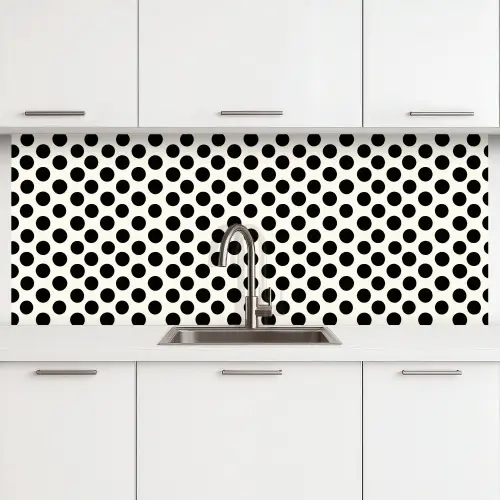 Klassiek - Stippen - Zwart keuken achterwand 2 middel 871 -3d