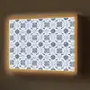 Patroon - Tegel - Blauw Light Box met batterij (Wandlamp) middel 907 -z3d_website