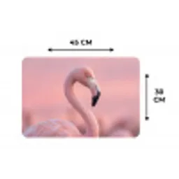 Flamingo - Portret - Roze Placemat vinyl groot -specs