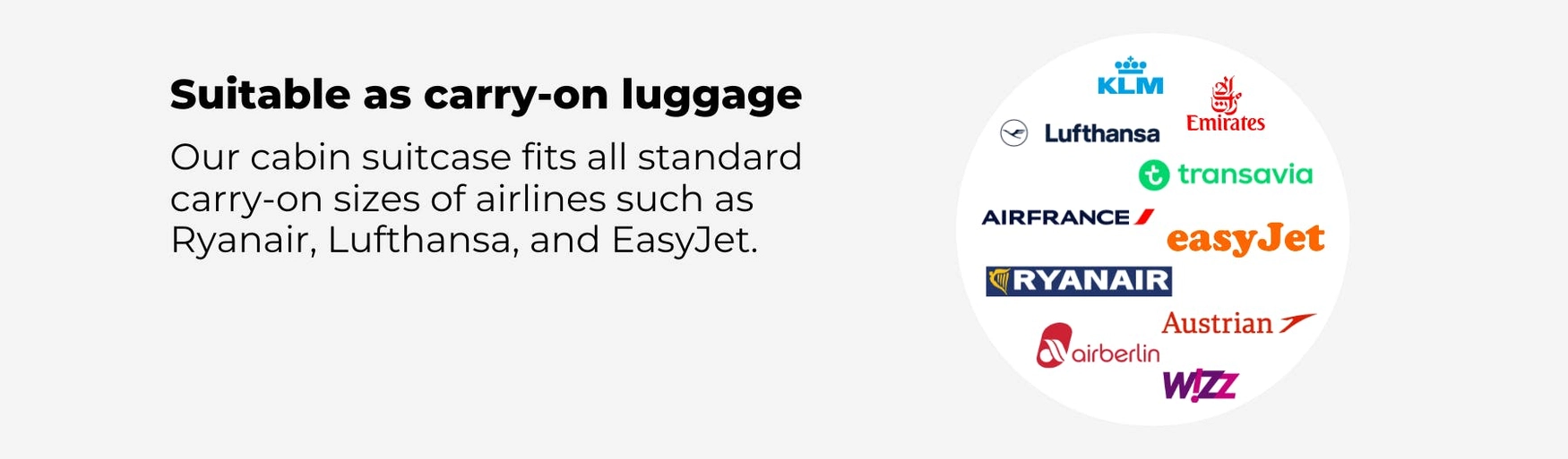 Carry-on luggage banner
