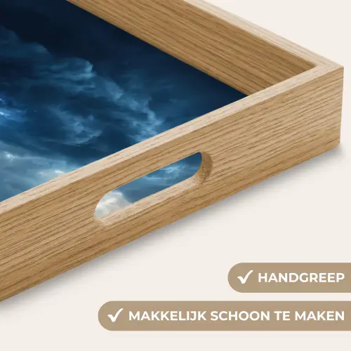 Tornado - Duister - Wolken Dienblad Rechthoek middel -USP_HandgreepNL