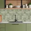 Vlakken - Rustiek - Groen keuken achterwand 2 middel 871 -sfeer3
