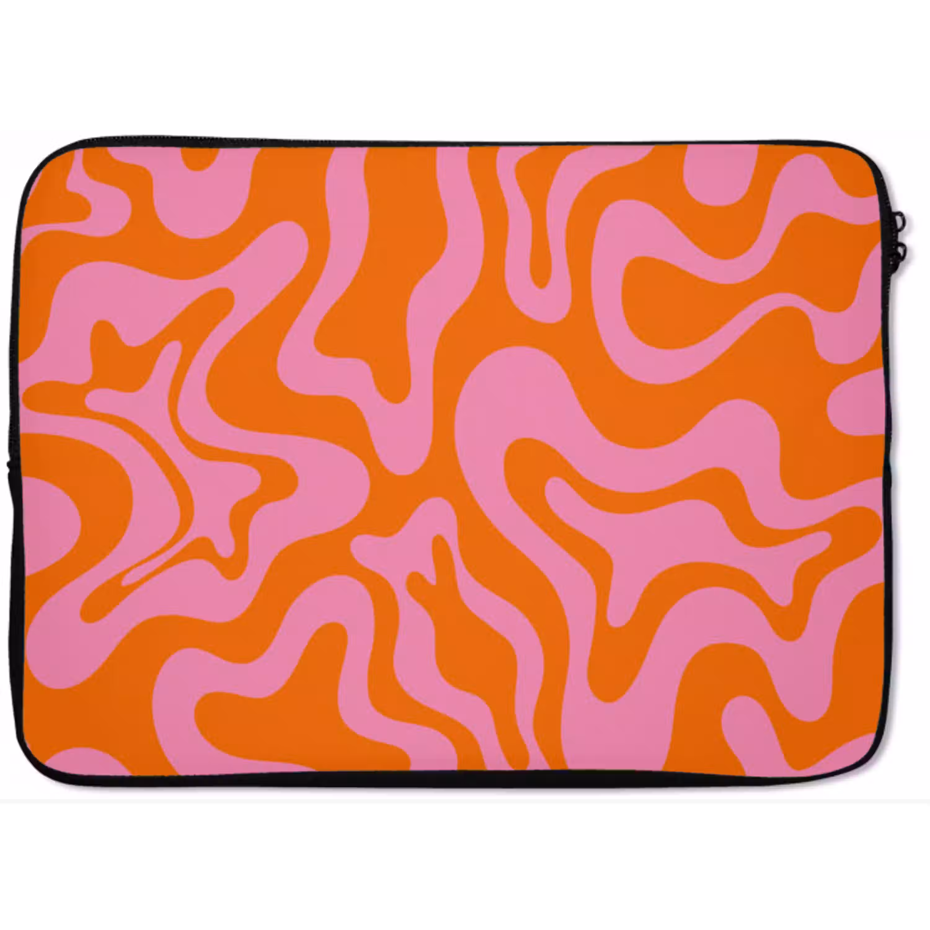 Patroon - Roze - Oranje - Abstract - Modern laptophoes neopreen klein -zkaufland3dotto