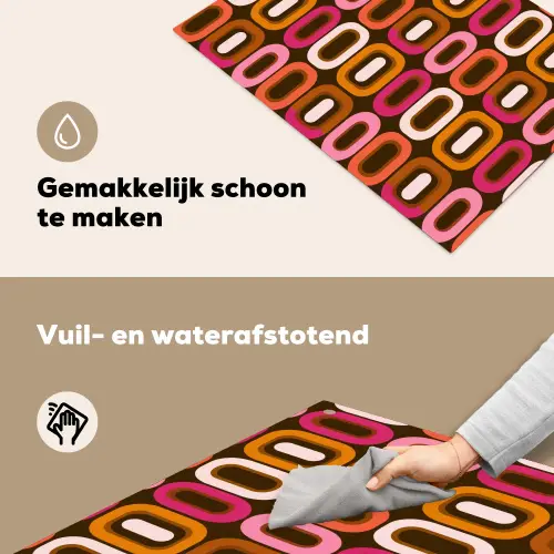 Modern - Retro - Kleurrijk Inductie beschemer met haakjes klein 777 -ky-schoon-nl