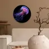 Kwal - Doorzichtig - Roze - Tentakels Wandcirkel kunststof plaat 5mm dik klein -sfeer1