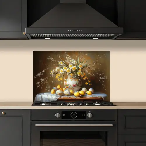 Paaseieren - Stilleven - Vaas keuken achterwand spatscherm klein -sfeer1