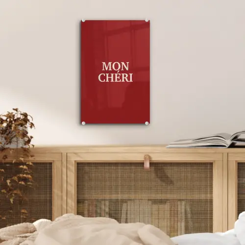 Rood - Frans - Quotes plexiglas 5mm klein -sfeer4