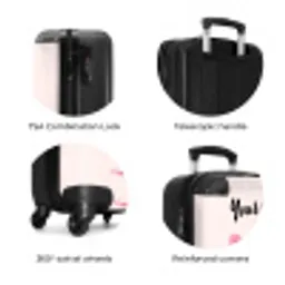 Sierk Struisvogel Roze NBS - Handbagage koffer - Kinderen Unisex middel zzzzzzzbolletjes_ENG