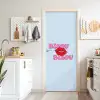 Bisou - Blauw - Roze - Lippen deurposter klein -sfeer5