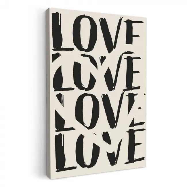 Love - Hart - Beige KitchenYeah - Keuken - Canvas klein -3d