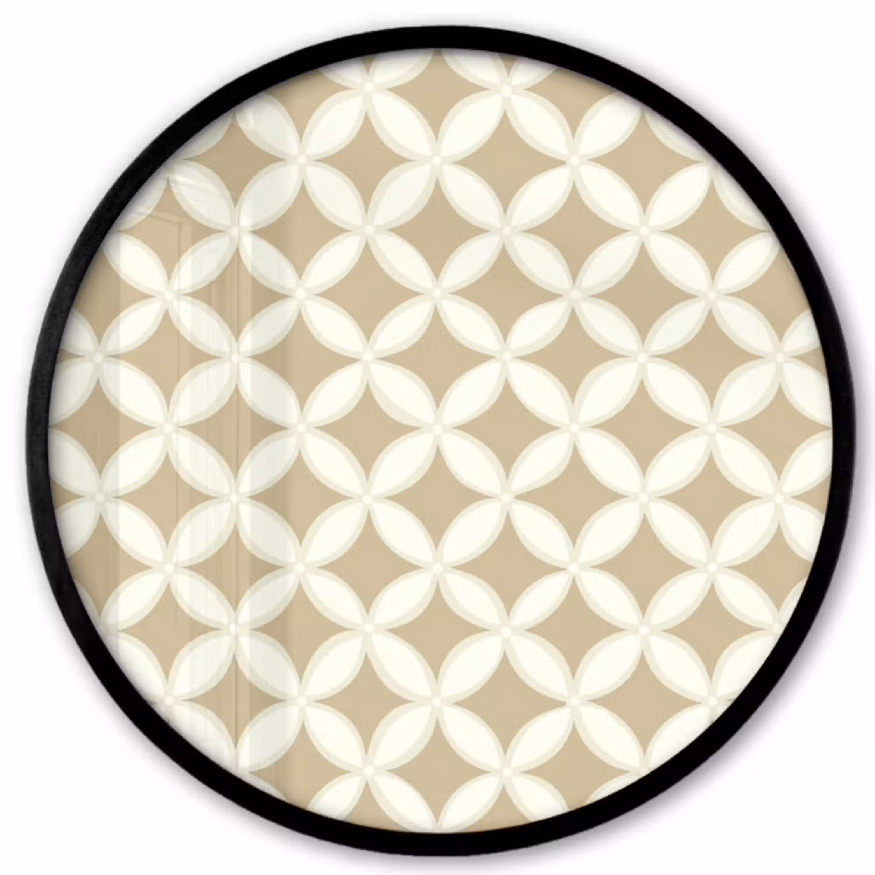 Symmetrisch - Motief - Beige Fotolijst rond zonder passe partout klein 856 -3d