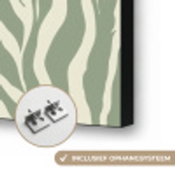 Zebra - Motief - Groen Textielframe zwart klein 947 -USP_ophangsysteemNL
