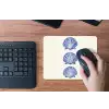 Schelpen - Blauw - Patroon muismat rubber klein -toetsenbord