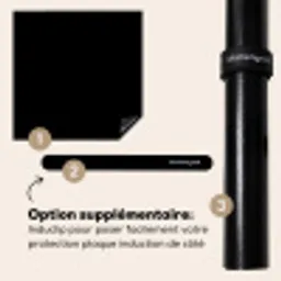 Effen Zwart Inductie beschermer vinyl 3mm middel -zzzzzzz-induclip_FR