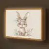 Haas - Dier - Bohemian - Pastel kleuren Light Box met batterij (Wandlamp kind) middel -z3d_website
